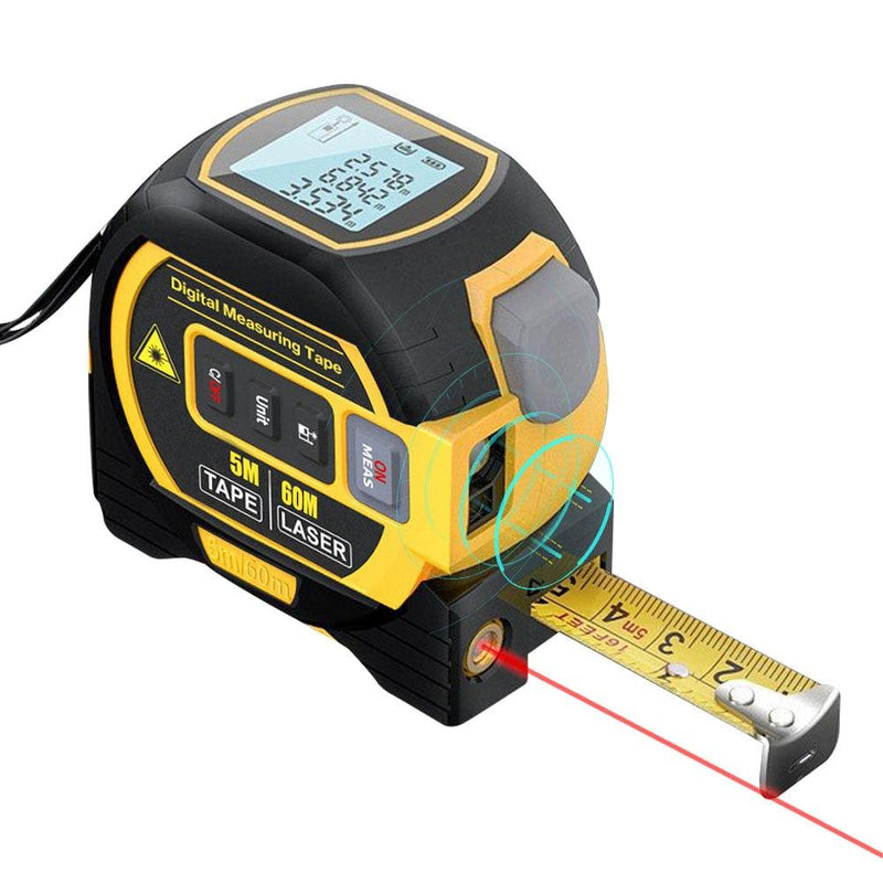 Trena 3 em 1 medição a laser até 60m digital com Display LCD - GeTTeS Store